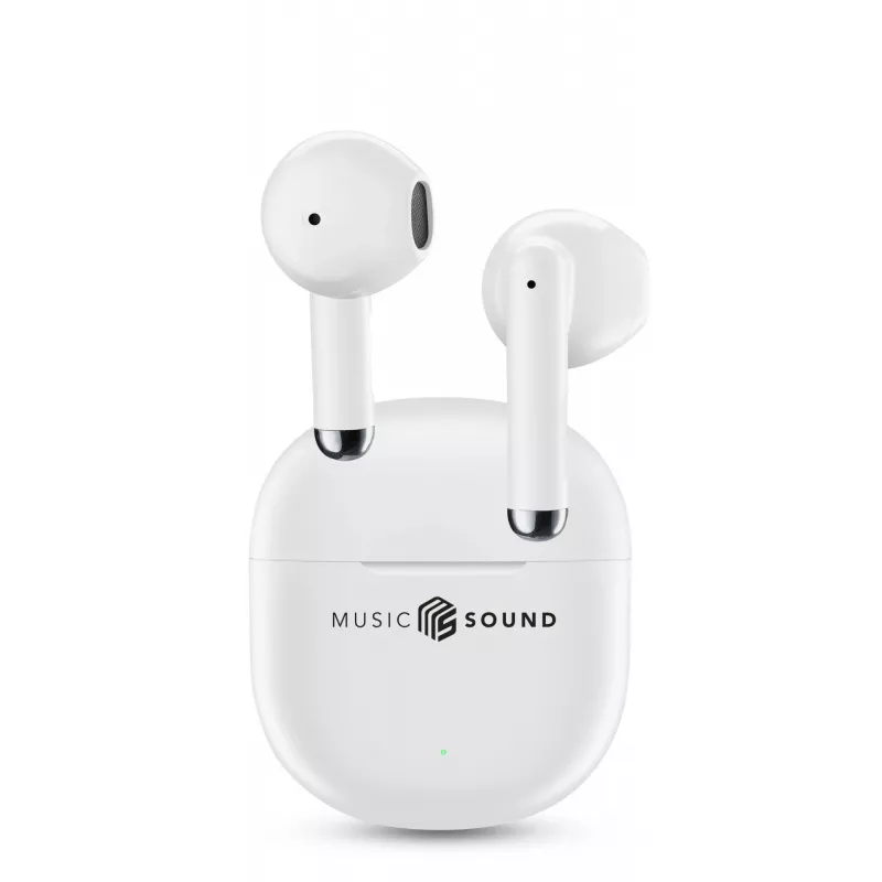 Belaidės ausinės „Music Sound Breeze“ kapsulinio dizaino su spalvotu dėklu