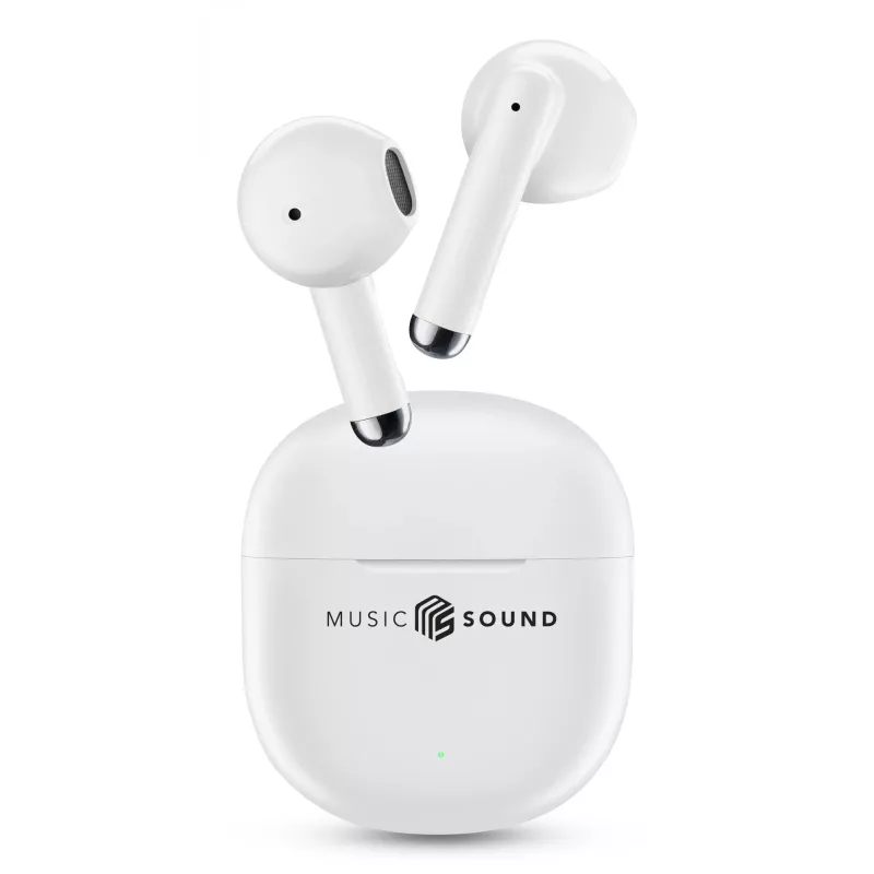 Belaidės ausinės „Music Sound Breeze“ kapsulinio dizaino su spalvotu dėklu