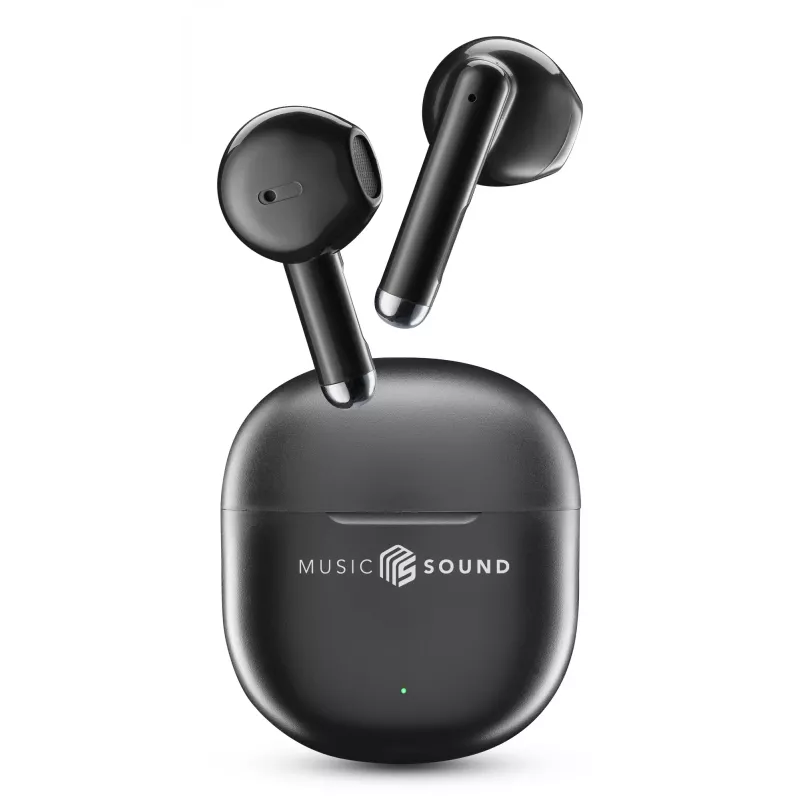 Belaidės ausinės Music Sound Breeze su spalvotu dėklu