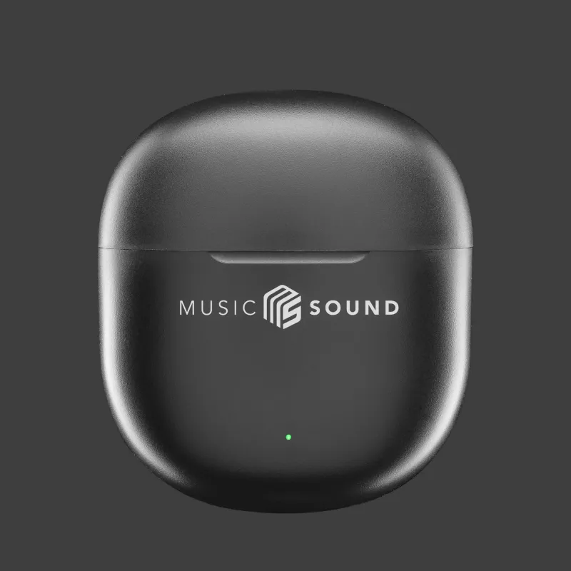 Belaidės ausinės Music Sound Breeze su spalvotu dėklu