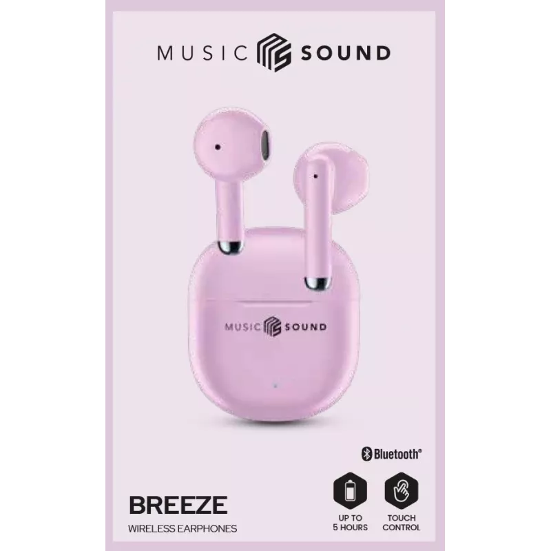 „Music Sound Breeze“ kapsuliniai „Bluetooth“ ausinės su spalvotu dėklu