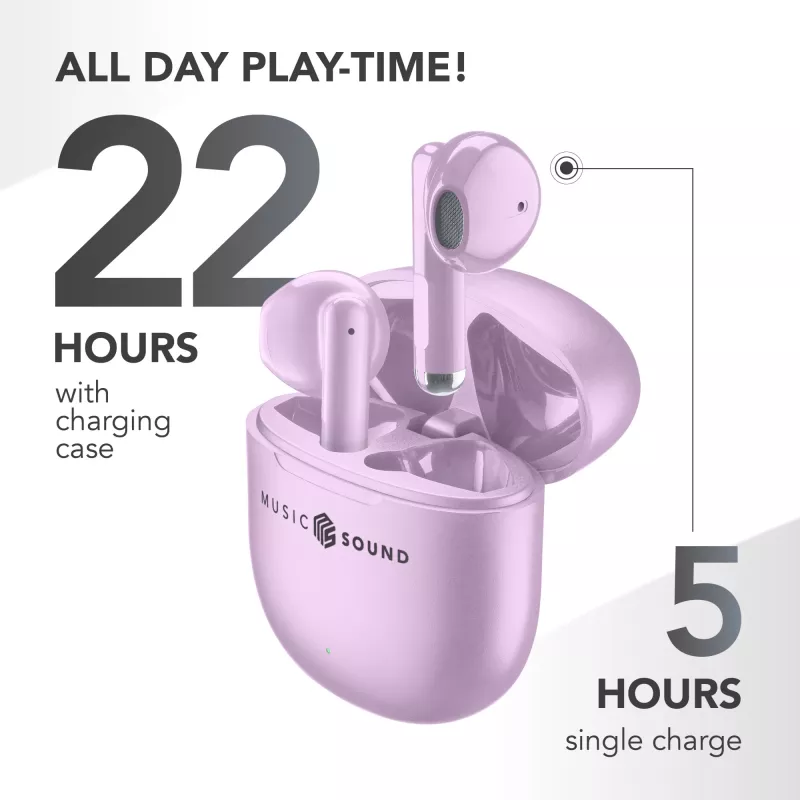 „Music Sound Breeze“ kapsuliniai „Bluetooth“ ausinės su spalvotu dėklu