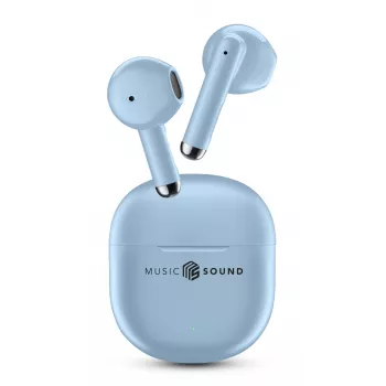 Belaidės ausinės „Music Sound Breeze“ su spalvotu dėklu