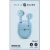 Belaidės ausinės „Music Sound Breeze“ su spalvotu dėklu
