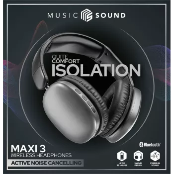 Music Sound MAXI3 belaidės ausinės su aktyviu triukšmo slopinimu
