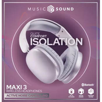 Music Sound MAXI3 belaidės ausinės su aktyviu triukšmo slopinimu