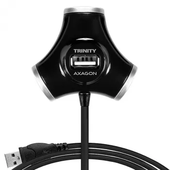 Axagon HUE-X3B USB 2.0 šakotuvas 4 prievadai 480 Mbit/s Juodas