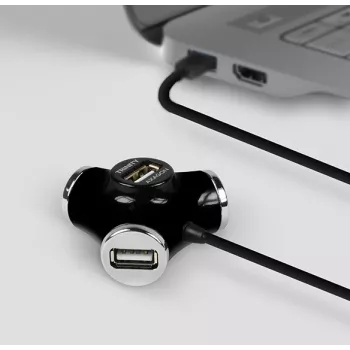Axagon HUE-X3B USB 2.0 šakotuvas 4 prievadai 480 Mbit/s Juodas