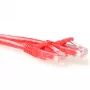 ACT Red 10 metrų U/UTP CAT6 jungiamasis laidas su apsauga nuo užkabinimo ir RJ45 jungtimis