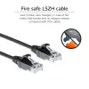 ACT Black 0.5 metro LSZH U/UTP CAT6 plonas duomenų centro pataisos laidas su apsauga nuo užkliuvimo ir RJ45 jungtimis