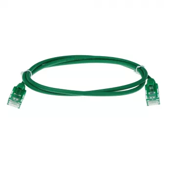 ACT Green 10 metrų LSZH U/UTP CAT6 plonas duomenų centro pataisinis kabelis su RJ45 jungtimis
