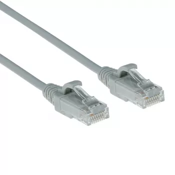ACT pilkas 0,15 m LSZH U/UTP CAT6 plonas jungiamasis kabelis su RJ45 kištukais