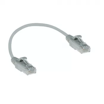 ACT pilkas 0,15 m LSZH U/UTP CAT6 plonas jungiamasis kabelis su RJ45 kištukais