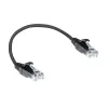 ACT Black 0.15 metro LSZH U/UTP CAT6 plonas duomenų centro jungiamasis kabelis su RJ45 kištukais