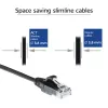 ACT Black 0.15 metro LSZH U/UTP CAT6 plonas duomenų centro jungiamasis kabelis su RJ45 kištukais