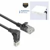 ACT Black 1,5 m U/UTP CAT6A LSZH plonas kabelis su RJ45 jungtimis 90° kampu žemyn ir tiesia