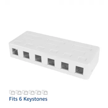 ACT FA6032 Montažinė dėžutė 6 keystone lizdams, tuščia