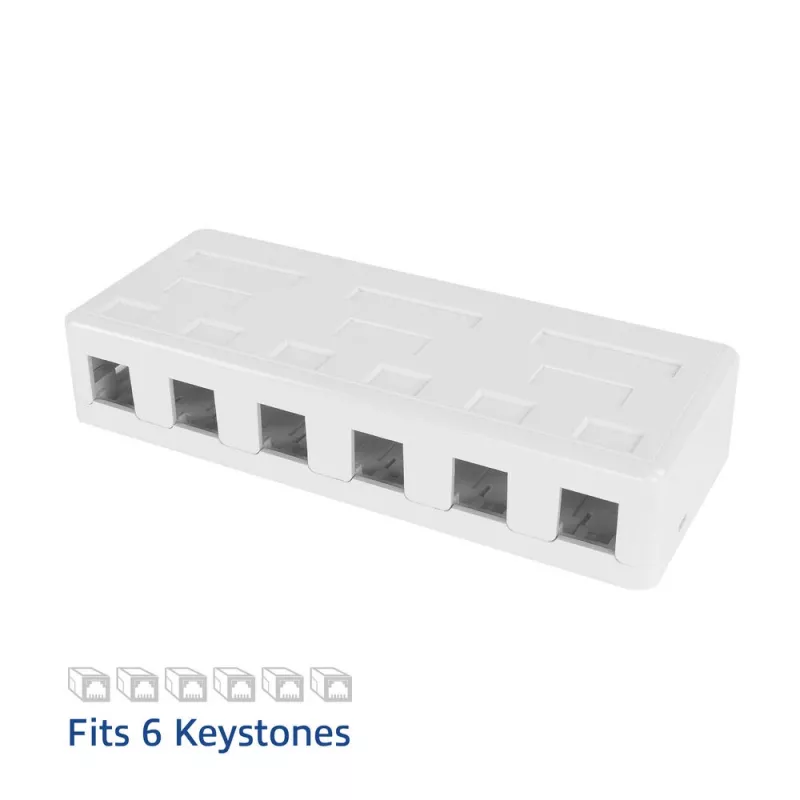 ACT FA6032 Montažinė dėžutė 6 keystone lizdams, tuščia