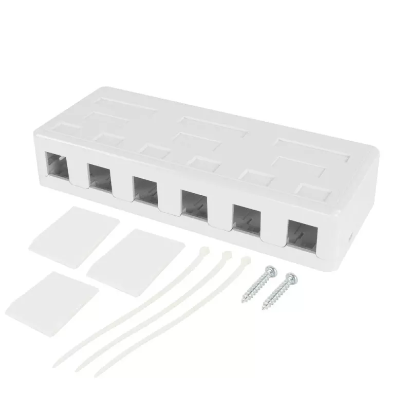 ACT FA6032 Montažinė dėžutė 6 keystone lizdams, tuščia