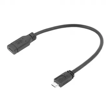 Laidas adapteris ACT USB Type-C moteriškas į USB micro B 2.0 vyriškas 0,2 m