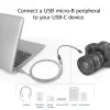 Laidas adapteris ACT USB Type-C moteriškas į USB micro B 2.0 vyriškas 0,2 m