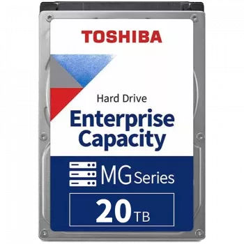 Toshiba MG11 20TB 3,5 colio vidinis kietasis diskas (MG11ACA20TE): 7200 RPM, SATA 6 Gb/s, helio sandarinimas, 550 TB per metus, 24/7 darbui serveriuose ir NAS