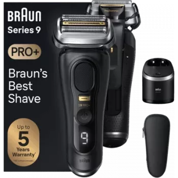 Braun Series 9 Pro+ 9577cc elektrinis skustuvas šlapiam ir sausam skutimui – sidabrinis