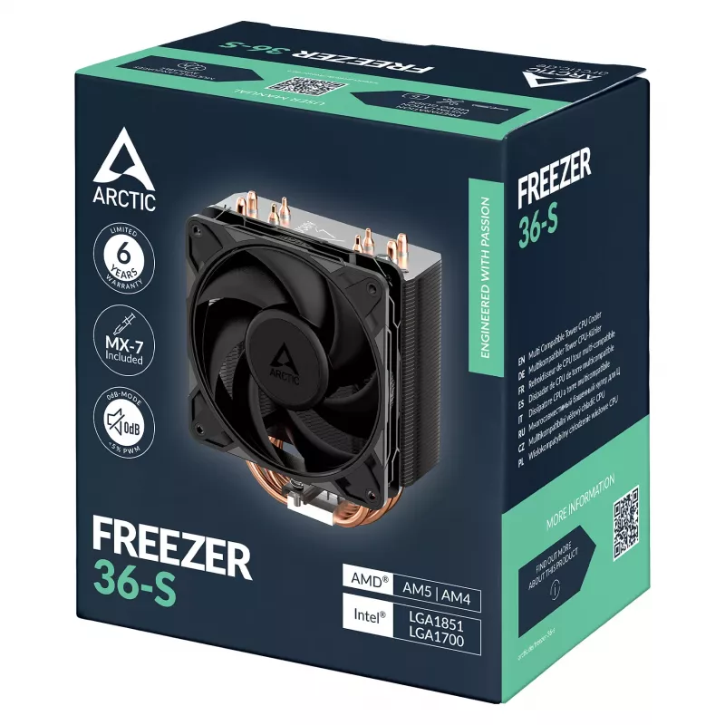 ARCTIC Freezer 36-S procesoriaus aušintuvas (juodas)