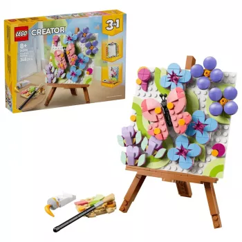LEGO Creator 3-in-1 31390 Gėlių meno dekoratyvinis paveikslas (348 dalių)