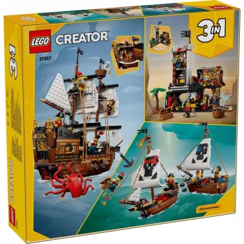 LEGO Creator 3-in-1 31387 Ikoniškas piratų laivas (1074 dalių)