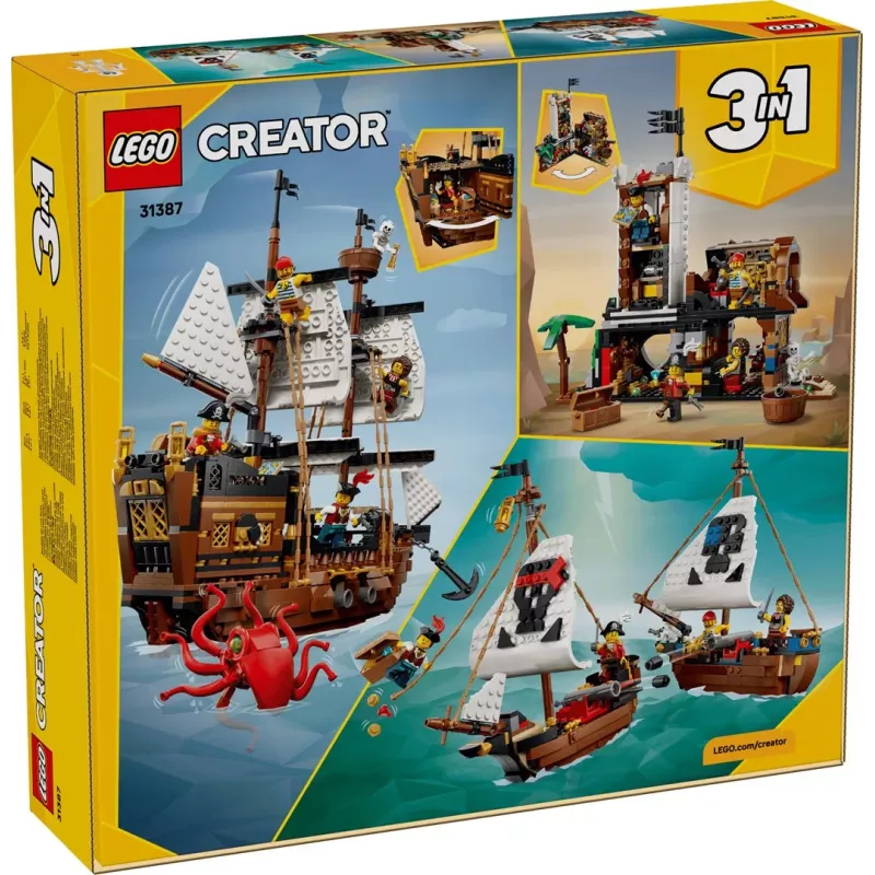 LEGO Creator 3-in-1 31387 Ikoniškas piratų laivas (1074 dalių)