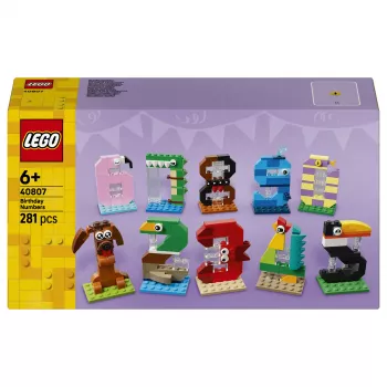 LEGO 40807 Gimtadienio skaičiai - gyvūniniai torto papuošimai (281 detalė)