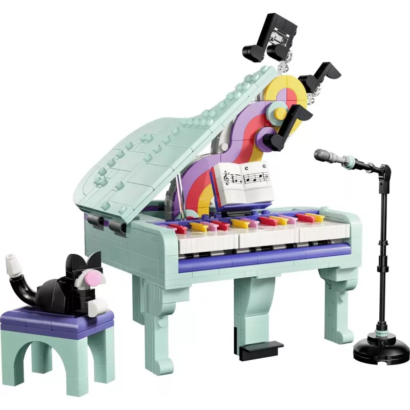 LEGO Creator 3-in-1 31392 Muzikinis dekoras – pianinas su kate (485 dalių)