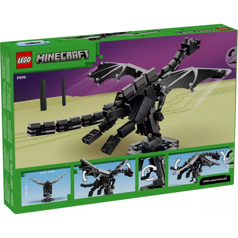 LEGO Minecraft 21595 Ender Dragon – Statoma didelė figūra (710 detalių)