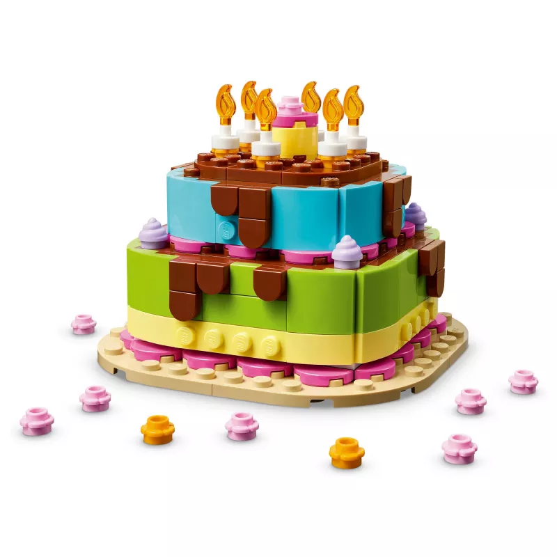 LEGO 40815 Gimtadienio tortas – Statomas tortas su žvakėmis (219 dalių)