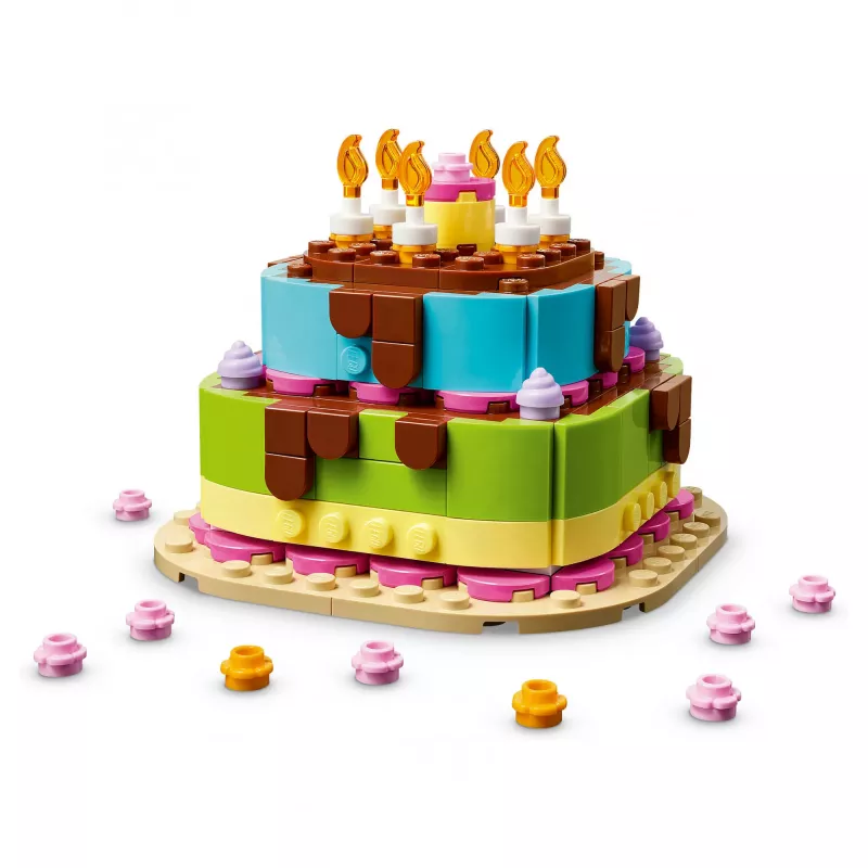 LEGO 40815 Gimtadienio tortas – Statomas tortas su žvakėmis (219 dalių)