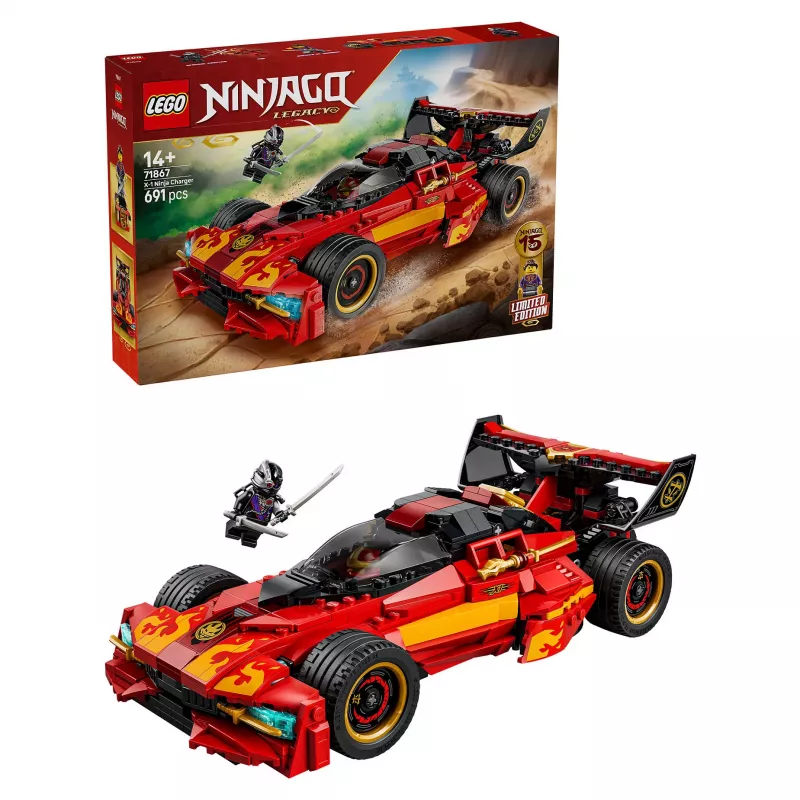 LEGO NINJAGO 71867 X-1 Ninja Charger 15-metis jubiliejus (691 detalė)
