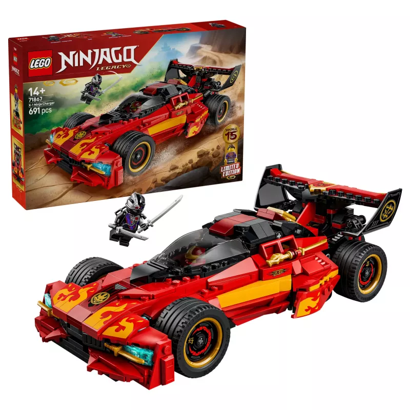 LEGO NINJAGO 71867 X-1 Ninja Charger 15-metis jubiliejus (691 detalė)