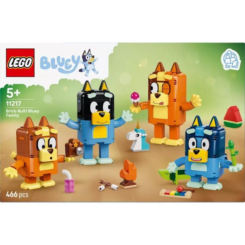 LEGO Bluey 11217 Statybinė Bluey šeima (466 dalių)