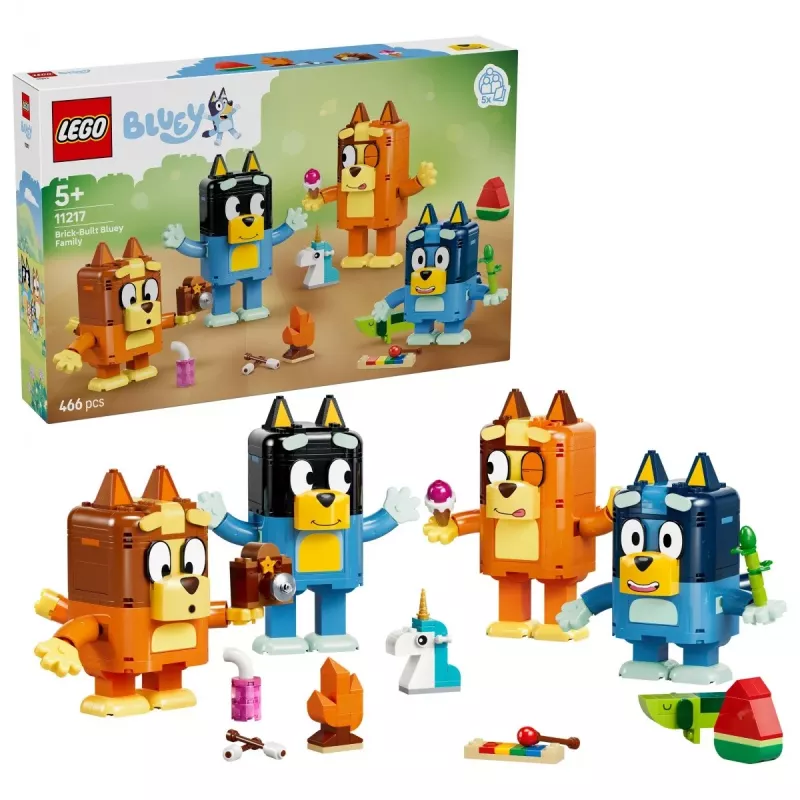 LEGO Bluey 11217 Statybinė Bluey šeima (466 dalių)