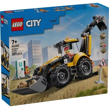 LEGO City 60480 Geltonas ekskavatorius su kaušu (301 detalė)