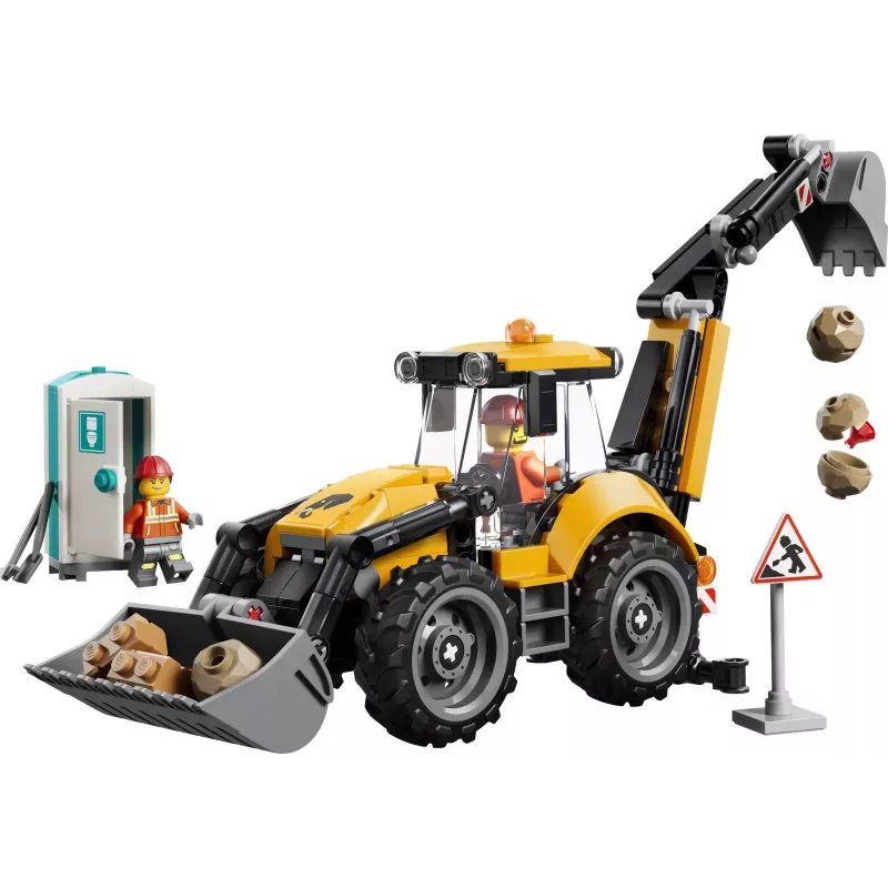 LEGO City 60480 Geltonas ekskavatorius su kaušu (301 detalė)