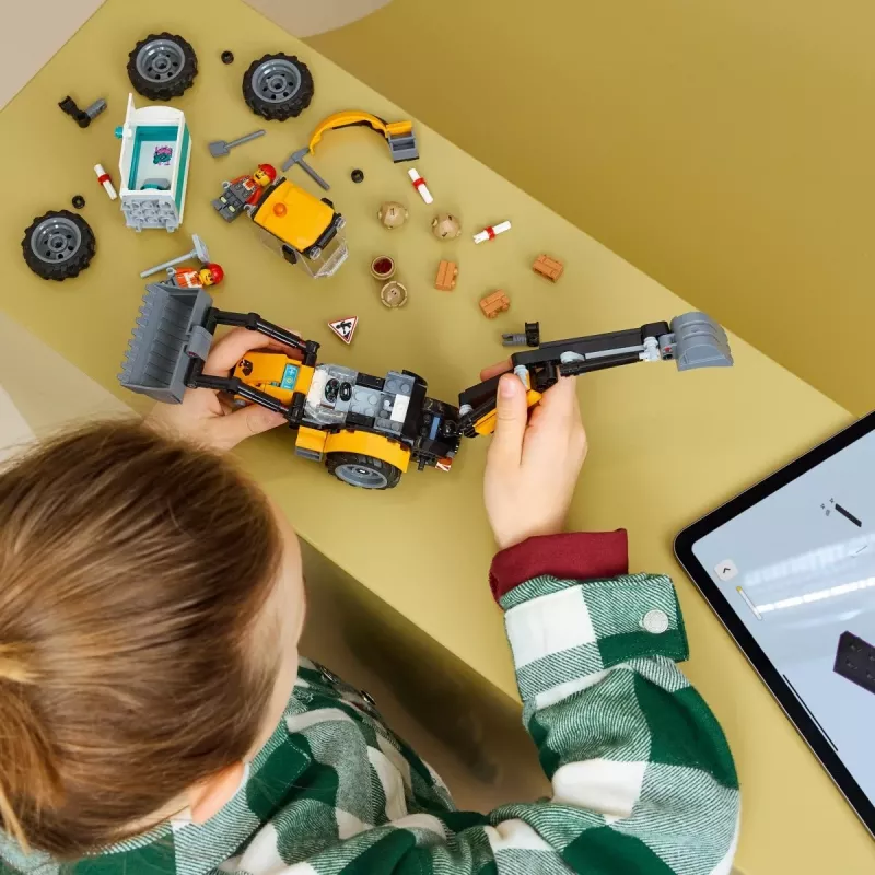 LEGO City 60480 Geltonas ekskavatorius su kaušu (301 detalė)