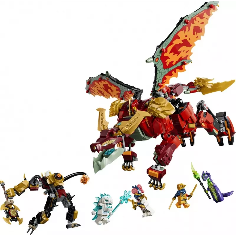 LEGO NINJAGO 71868 Wyldfyre transformuojantis drakono mech (821 dalių)