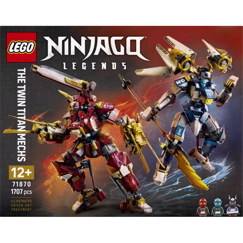LEGO NINJAGO 71870 Dvynių titanų mechai (1707 dalių)