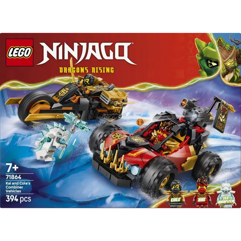 LEGO NINJAGO 71864 Kaino ir Kolio jungiamos transporto priemonės (394 dalių)