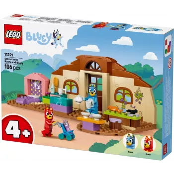 LEGO Bluey 11221 Mokyklos komplektas su Rusty ir Bluey (106 dalių)