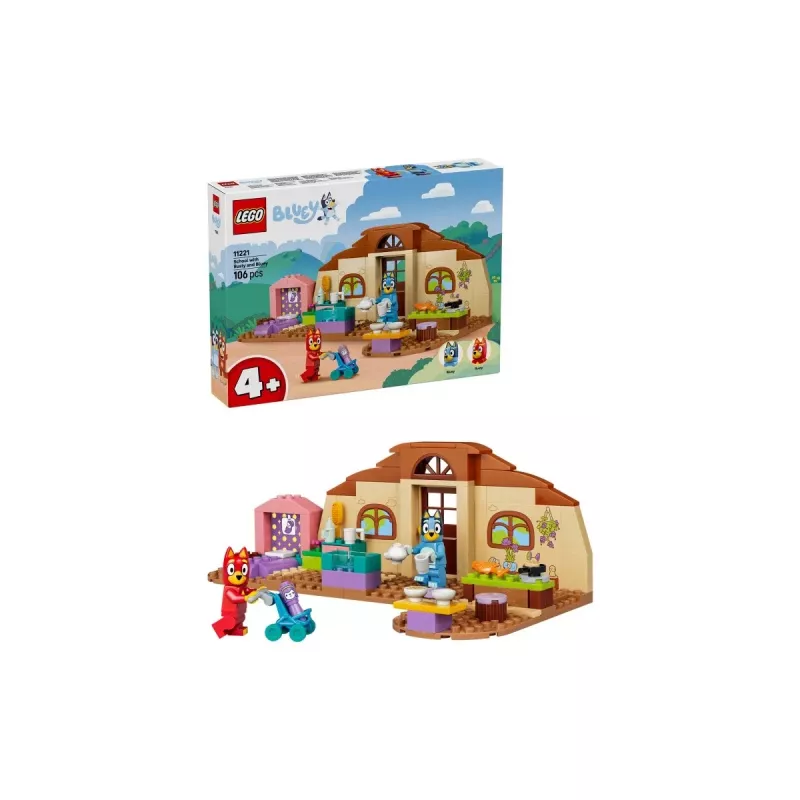 LEGO Bluey 11221 Mokyklos komplektas su Rusty ir Bluey (106 dalių)