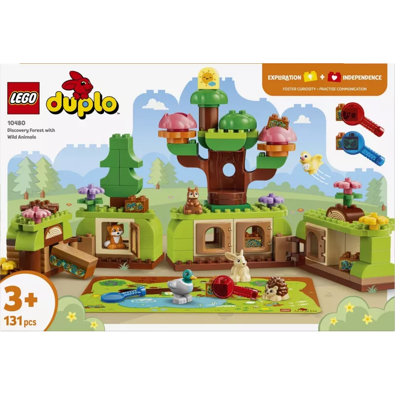 LEGO DUPLO 10480 Atradimų miškas su laukiniais gyvūnais (131 detalė)