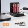 AXAGON ADSA-M2C44 USB4 40Gbps 4 vietų M.2 NVMe SSD Dockavimo stotelė su nepriklausoma disko kopijavimo funkcija, aliuminis, aktyvus aušinimas